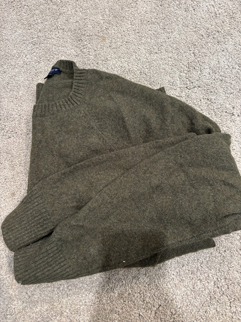J. Crew Factory Olive Crewneck Sweater